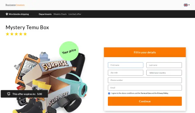 Aperçu Mystery Temu Box