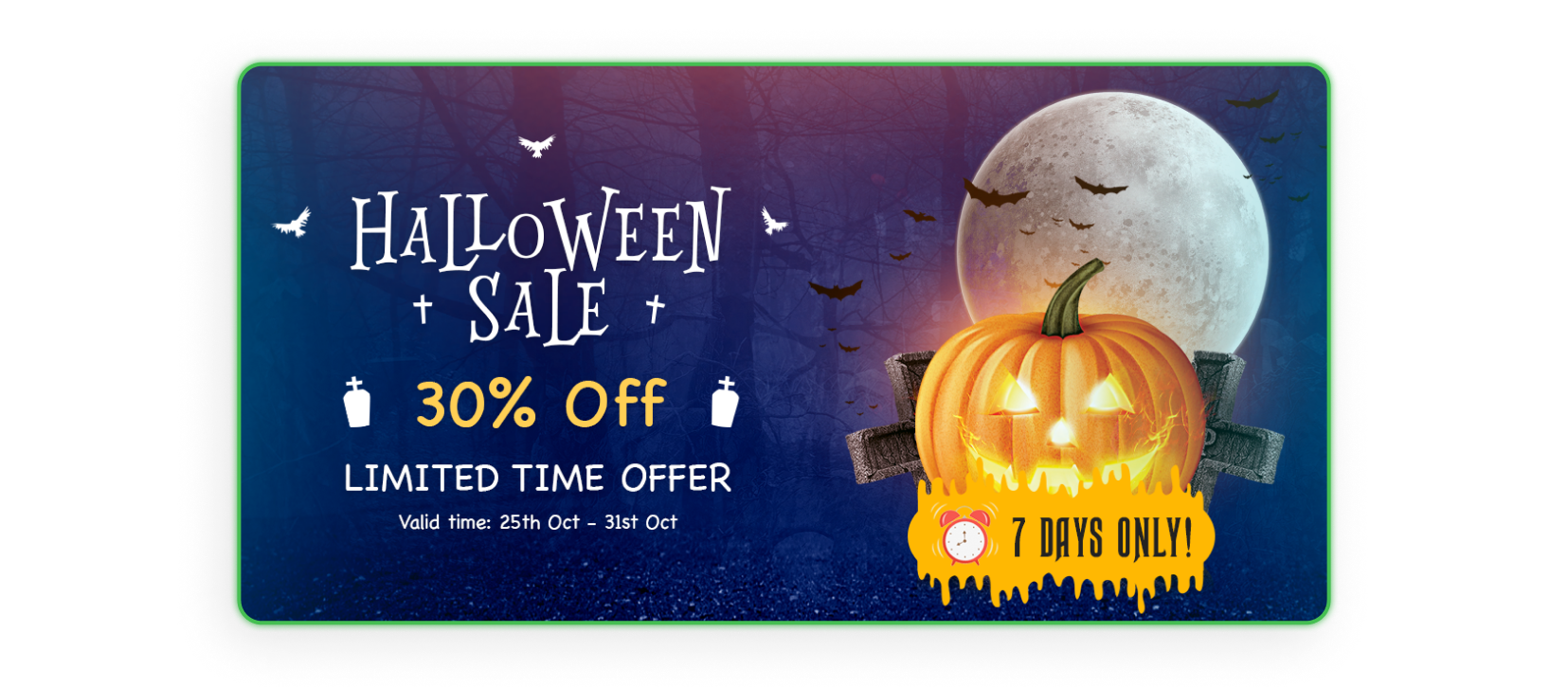 Example of a Halloween promotion