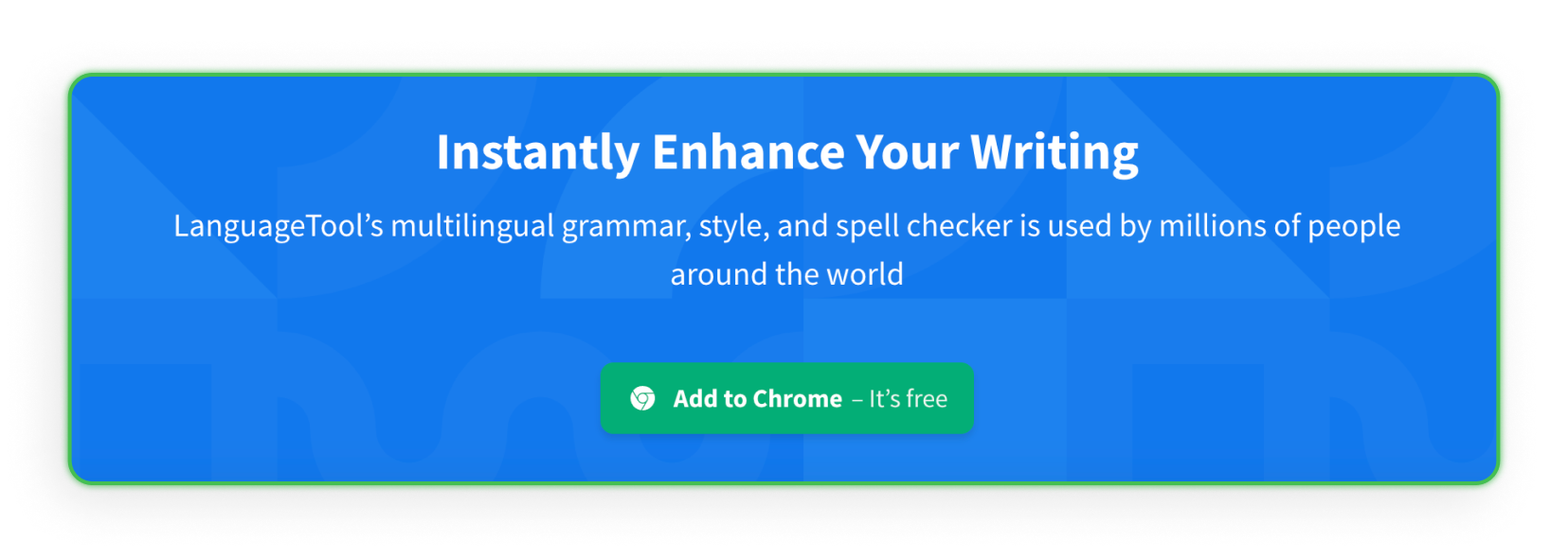 Chrome extension for publishers - Language Tool